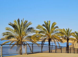 Fototapeta na wymiar Spain, Catalonia, Tarragona, View of the beach.