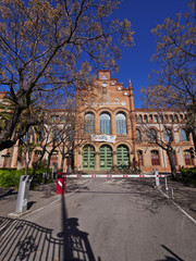 Spain, Catalonia, Barcelona Province, Terrassa, View of the Escuela Universitaria de Ingenieria Tecnica..