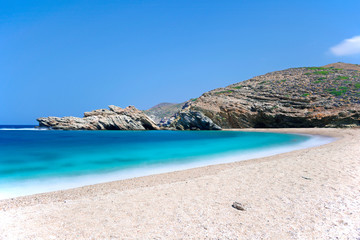 Vori beach in Andros, Greece
