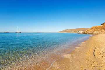 St. Peter beach in Andros, Greece