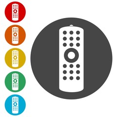 Remote control icons set 