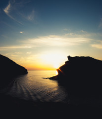 Sunset at Boscastle harbour