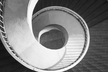 Spiral stairway in Gdanski bridge, Warsaw - 126989810