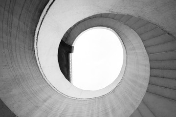 Spiral stairway in Gdanski bridge, Warsaw - 126989876