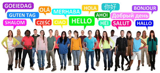 Hallo Guten Tag multikulturell People Menschen Gruppe junge Leut