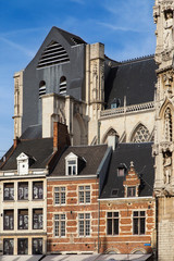 Fototapeta na wymiar Tower of Saint Peter's Church in Leuven