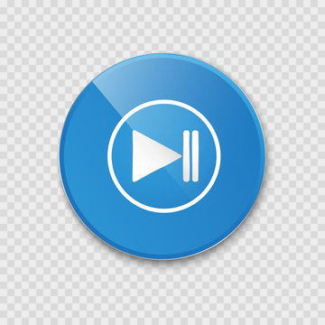 Video interface icon on transperent. Vector illustration. Play Pause button