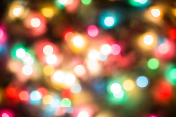 Fototapeta premium Multicolored defocused bokeh blurry lights