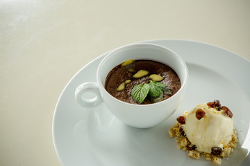 Parfait in a cup, studio shot 
