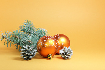 Christmas card on a gold background