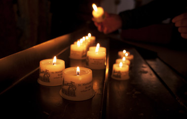 candles in the Berlin church