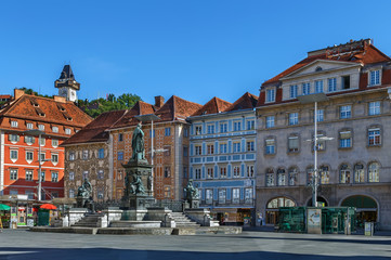 Fototapeta na wymiar main square, Graz, Austria