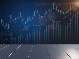 Abstract illustration with charts and graphs