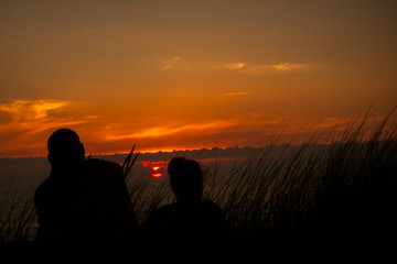 Entspannen am Sonnenuntergang