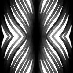 Design concept. Ready solutions interior design office. Black paper ribbon arranged like a fractal....