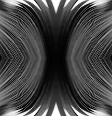 Design concept. Ready solutions interior design office. Black paper ribbon arranged like a fractal....