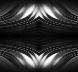 Design concept. Ready solutions interior design office. Black paper ribbon arranged like a fractal....