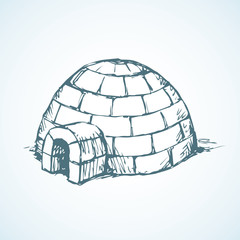 Igloo. Vector drawing