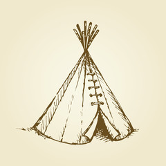 Yurt. Vector drawing © Marina
