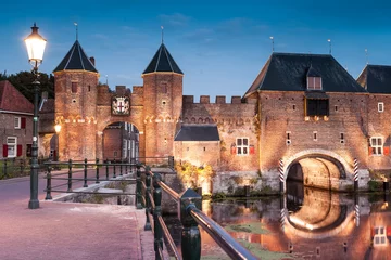  Medieval brick city gate Koppelpoort to Dutch fortress city Amersfoort © fotolupa