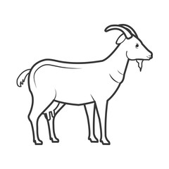 Obraz na płótnie Canvas goat animal farm icon vector illustration design