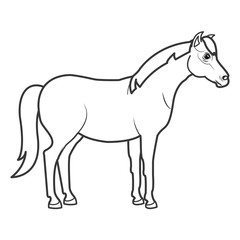 horse animal farm icon vector illustration design