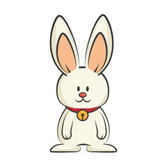 Fototapeta na wymiar cute rabbit character isolated vector illustration design
