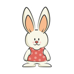 cute rabbit character isolated vector illustration design