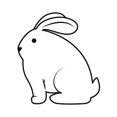 cute rabbit character isolated vector illustration design