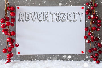 Naklejka na ściany i meble Label, Snowflakes, Christmas Decoration, Adventszeit Means Advent Season