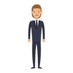 Fototapeta premium businessman character avatar icon vector illustration design