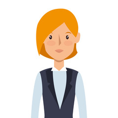 businesswoman character avatar icon vector illustration design