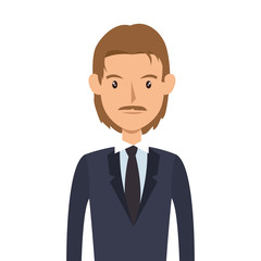 businessman character avatar icon vector illustration design