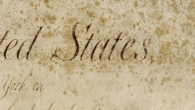 Antique US document, Bill of Rights background animation