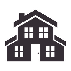 home house silhouette icon vector illustration design