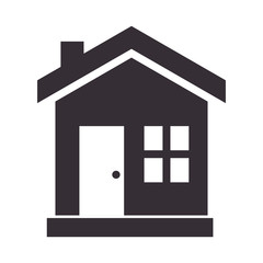 home house silhouette icon vector illustration design