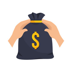 money bag isolated icon vector illustration design