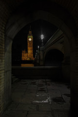 Big Ben viewed form the archway - Long exposure night photography 