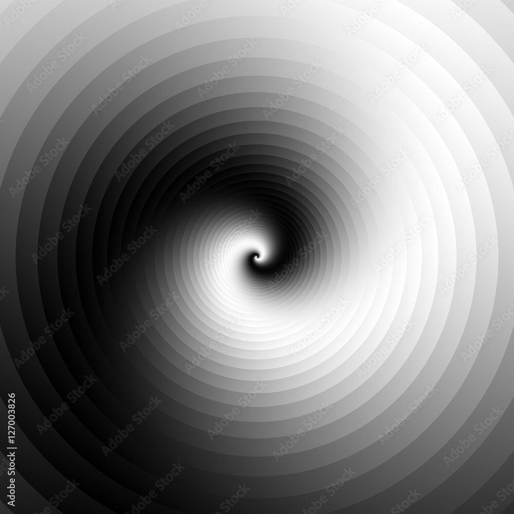 Poster ripple pattern with concentric circles. grayscale circular geome