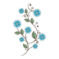 beautiful flower decoration card vector illustration design