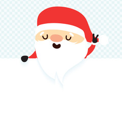 Christmas banner with Santa Claus. Christmas Card with Santa Claus - vector template with copy space.