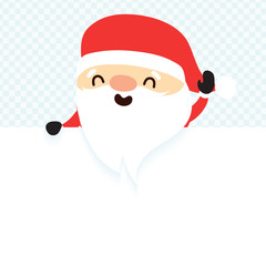 Christmas banner with Santa Claus. Christmas Card with Santa Claus - vector template with copy space.