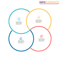Four steps infographics. Vector design element.