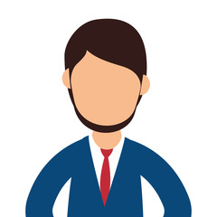 businessman character avatar icon vector illustration design