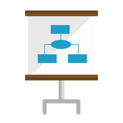 presentation board with infographic vector illustration design