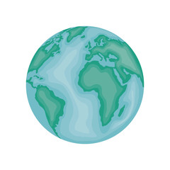 world planet earth isolated icon vector illustration design