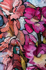 painting still life oil  texture, irises impressionism art, painted color image, backgrounds and...