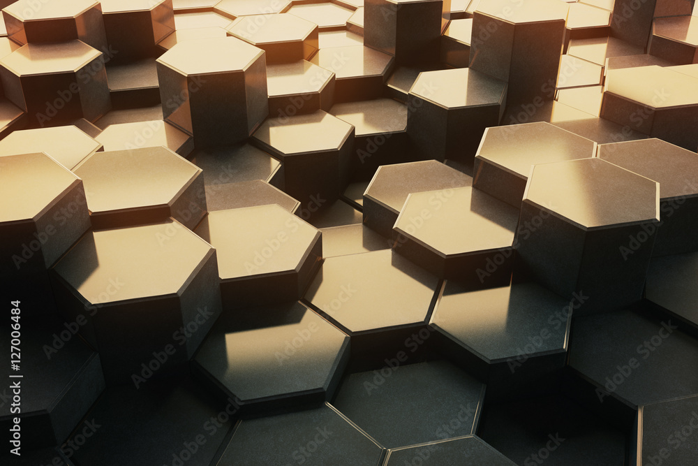 Aufkleber Abstract hexagonal background