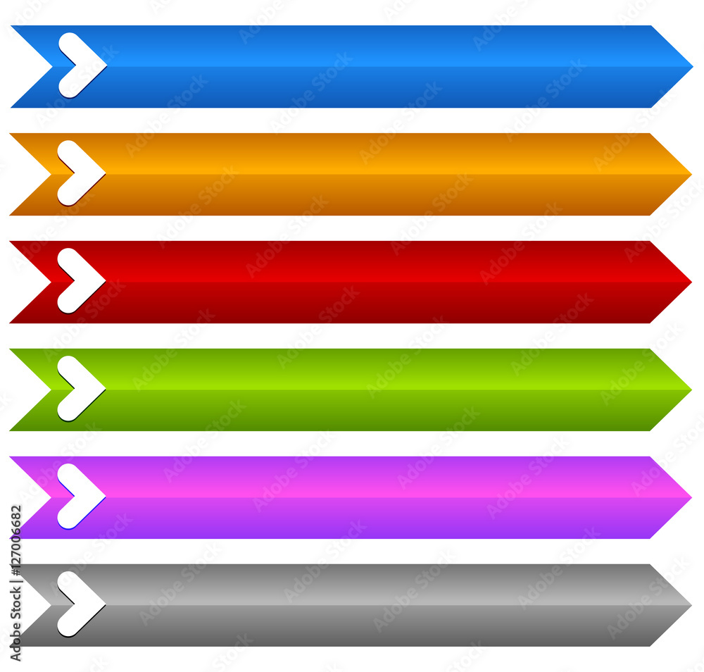 Poster rectangle banners / buttons / labels in several color