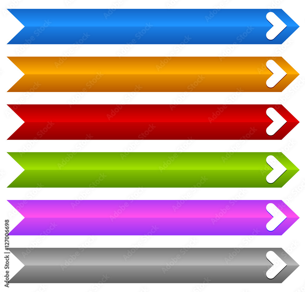 Poster rectangle banners / buttons / labels in several color